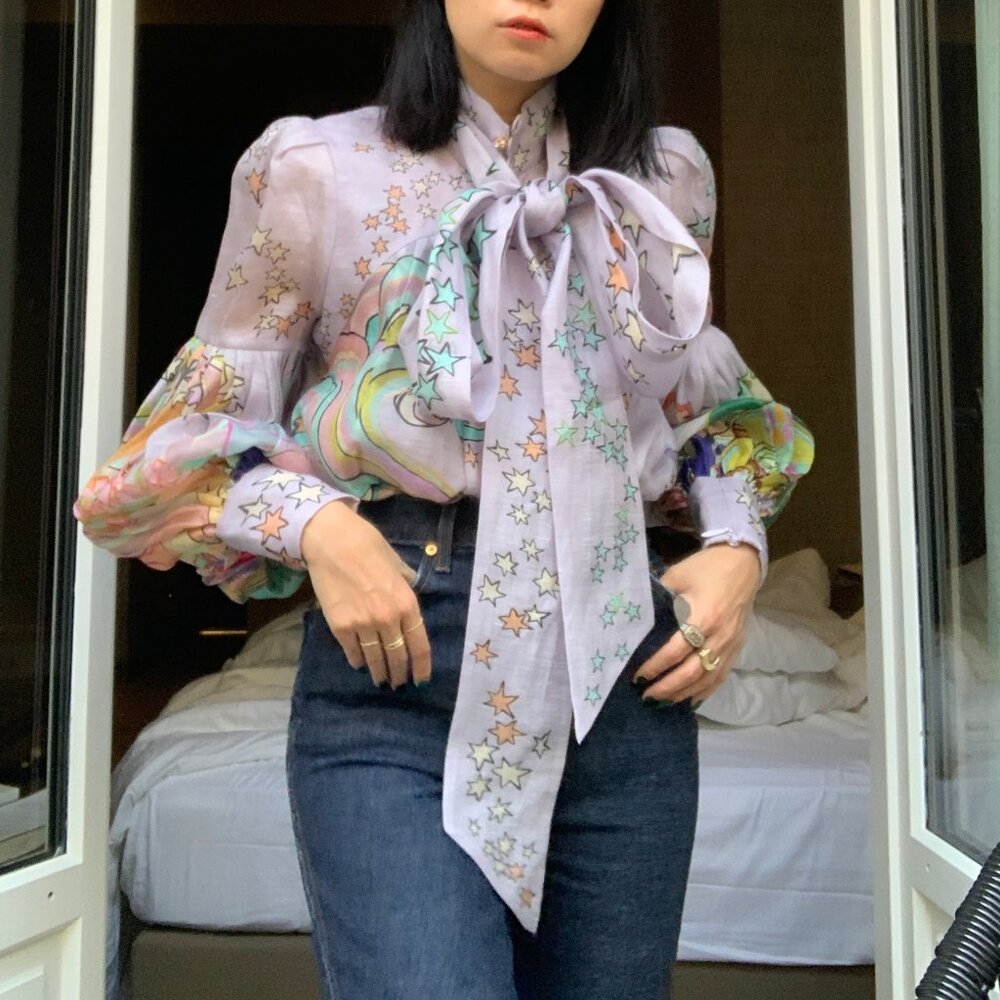 Zimmermann Concert Collage Print Blouse